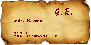 Guba Razmus névjegykártya